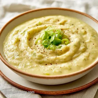 Slow Cooker Potato Leek Soup for 6 Recipe Card