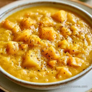 Slow Cooker Potato Soup for 6 Servings Recipe Card