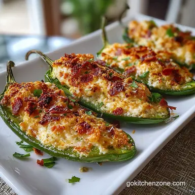 Jalapeno Poppers: Crispy Bacon and Creamy Filling Recipe Card