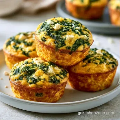 Spinach and Feta Egg Muffins: Meal Prep Recipe Card