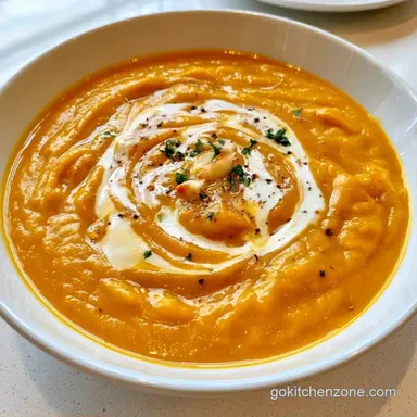 Sweet Potato Apple Soup for 4 Servings Recipe Card