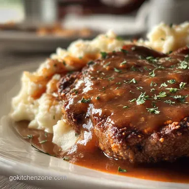 Tender Cube Steak with Velvety Onion Gravy