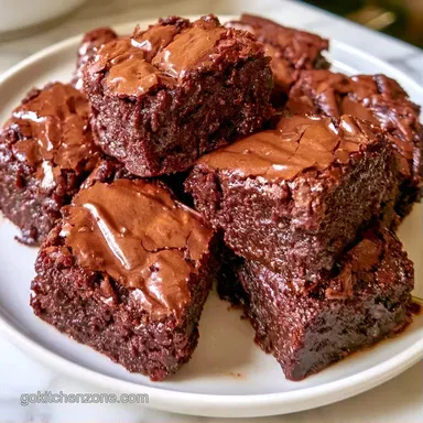 Vegan Zucchini Brownies for 16 Squares Recipe Card
