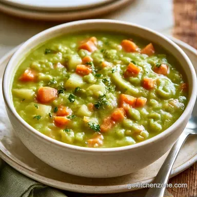 Crockpot Split Pea Soup Vegetarian for 6 Recipe Card
