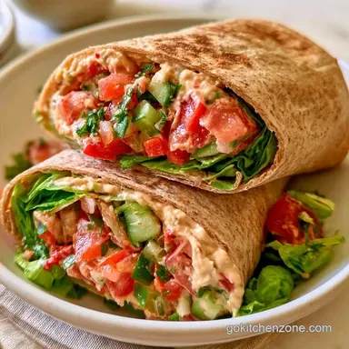 Veggie Hummus Wraps in 15 Minutes