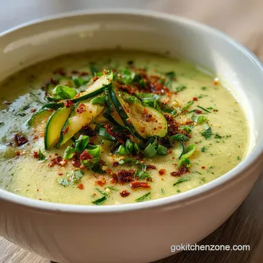 Zucchini Soup Recipe Without Cream in 30 Minutes Recipe Card