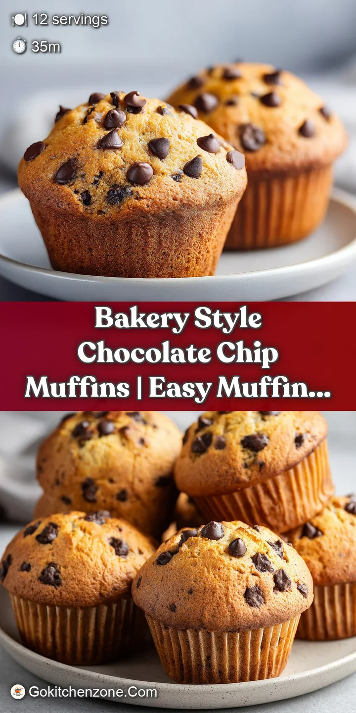 Close-up of a warm, plump muffin bursting with melted, glossy chocolate chips and a tender crumb.