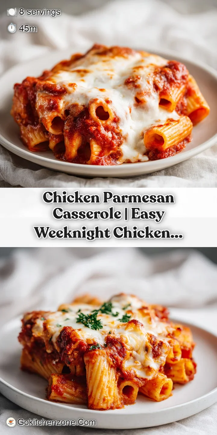 Close-up of stretchy, toasted cheese pulling away from a tender chicken breast drenched in rich red marinara.