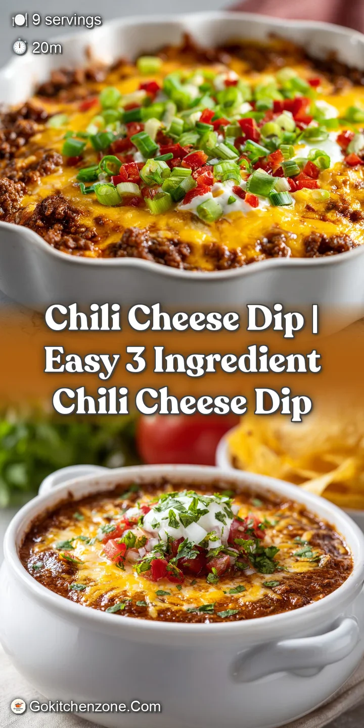 Close-up of a rich, cheesy chili dip with visible chunks of seasoned ground meat and melted cheddar.