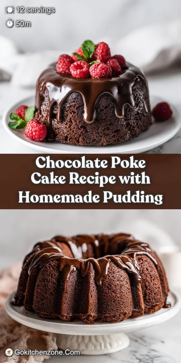 Close-up of dark, decadent chocolate cake with tempting holes filled with a glossy, smooth, chocolatey filling. Rich textu...