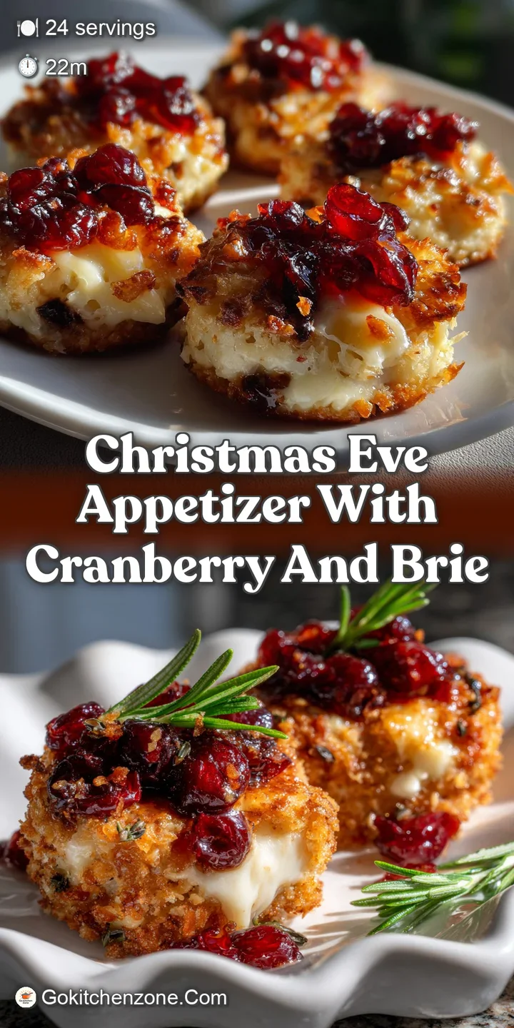 Close-up of bubbling brie and cranberry topping. The rich textures contrast beautifully - creamy, smooth brie, tart cranbe...