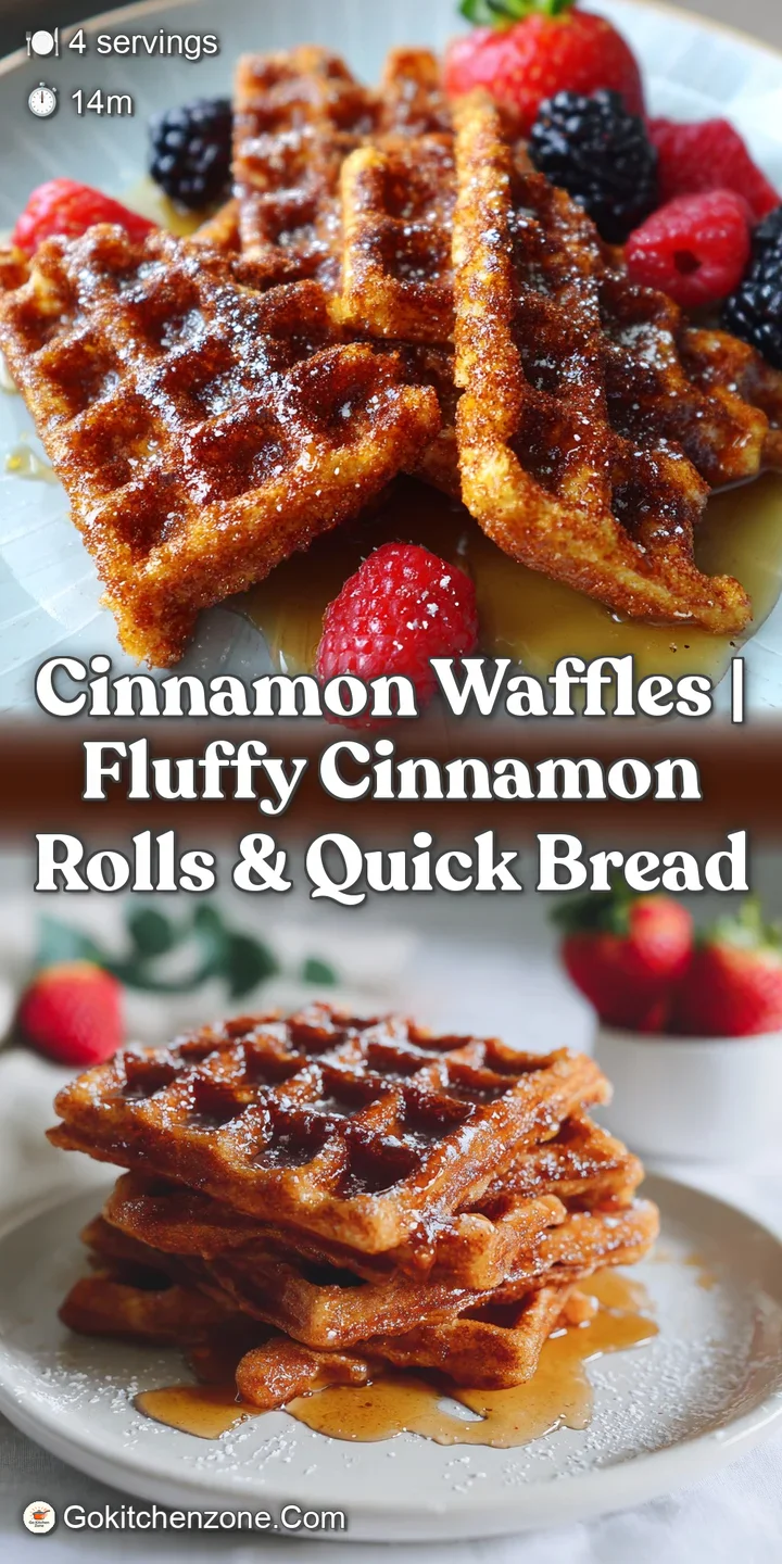 Close-up of a warm, cinnamon waffle with a shattering crust. The steam is rising, hinting at a delightful, buttery, and sw...