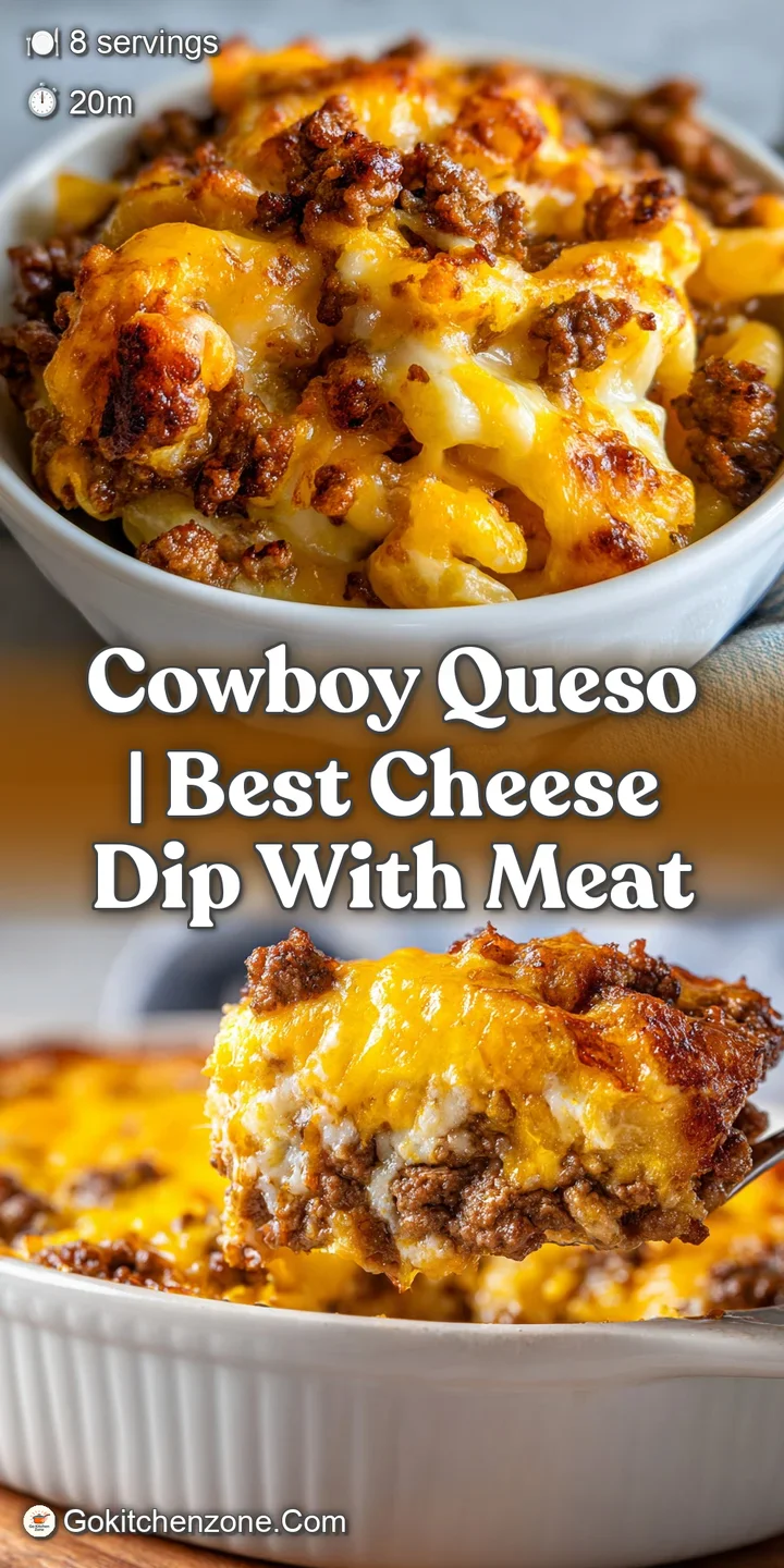 Close-up of gooey melted cheese stretching over savory browned beef and diced tomatoes with a sprinkle of green herbs.