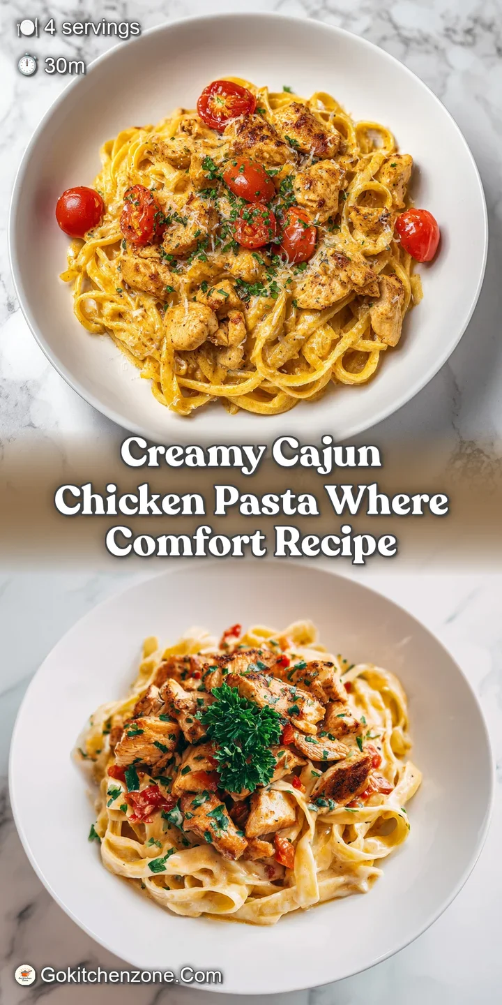 Close-up of creamy pasta clinging to tender chicken and colorful peppers, hinting at a rich, satisfying, and slightly spic...