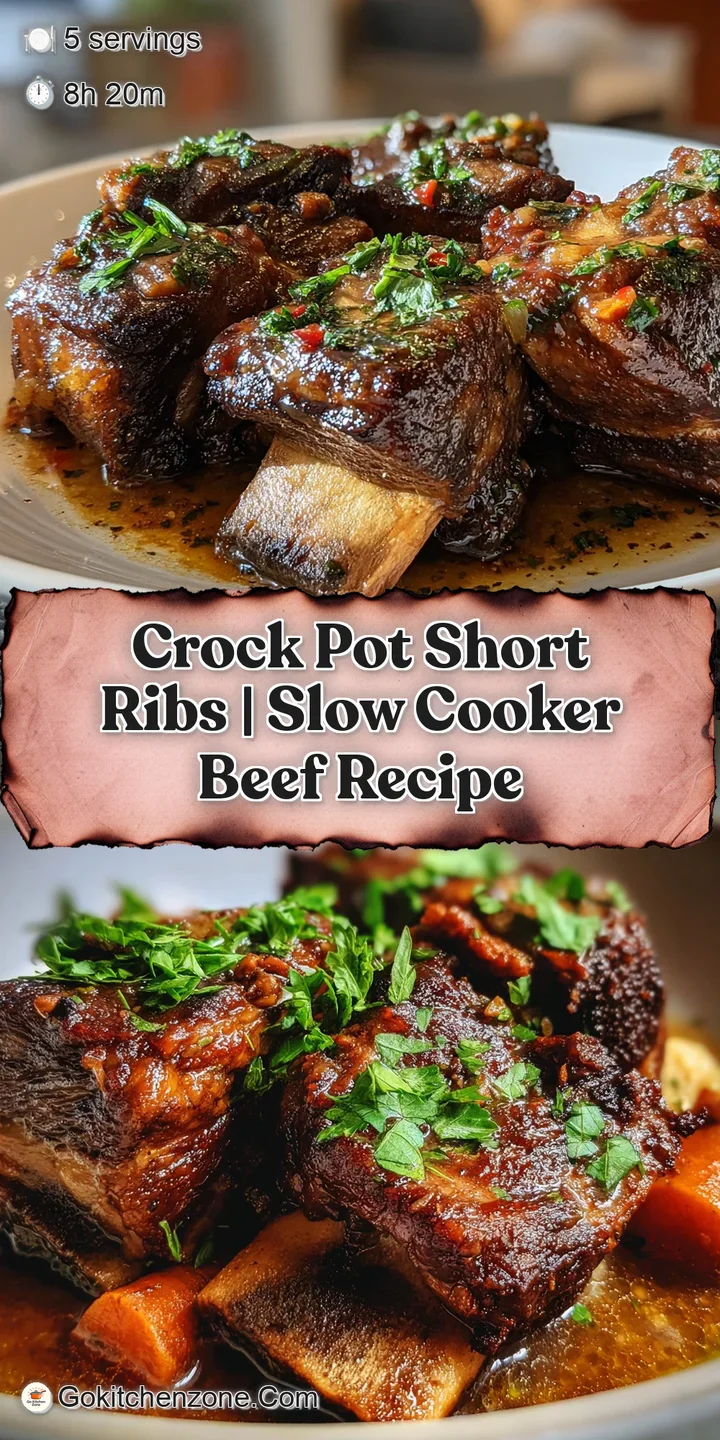 Close-up of a braised short rib. Saucy and glistening, with a slightly crusty exterior. Rich mahogany hues and tender stra...