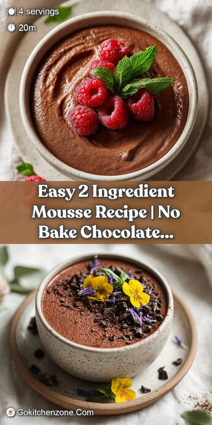 Deep, dark chocolate mousse with a glossy, slightly rippled surface, hinting at its airy, melt-in-your-mouth texture.