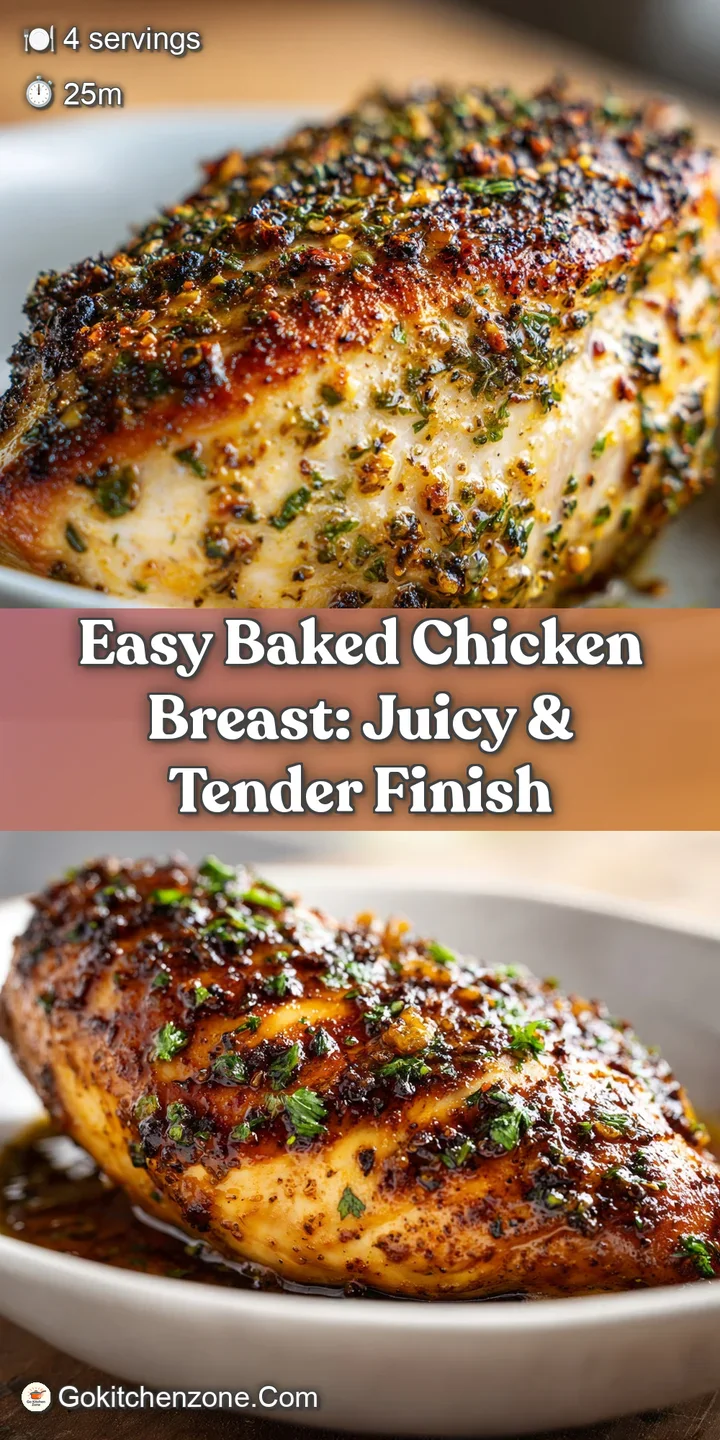 Close-up of baked chicken, skin lightly browned, sprinkled with fresh herbs. Captures the succulence and inviting aroma.