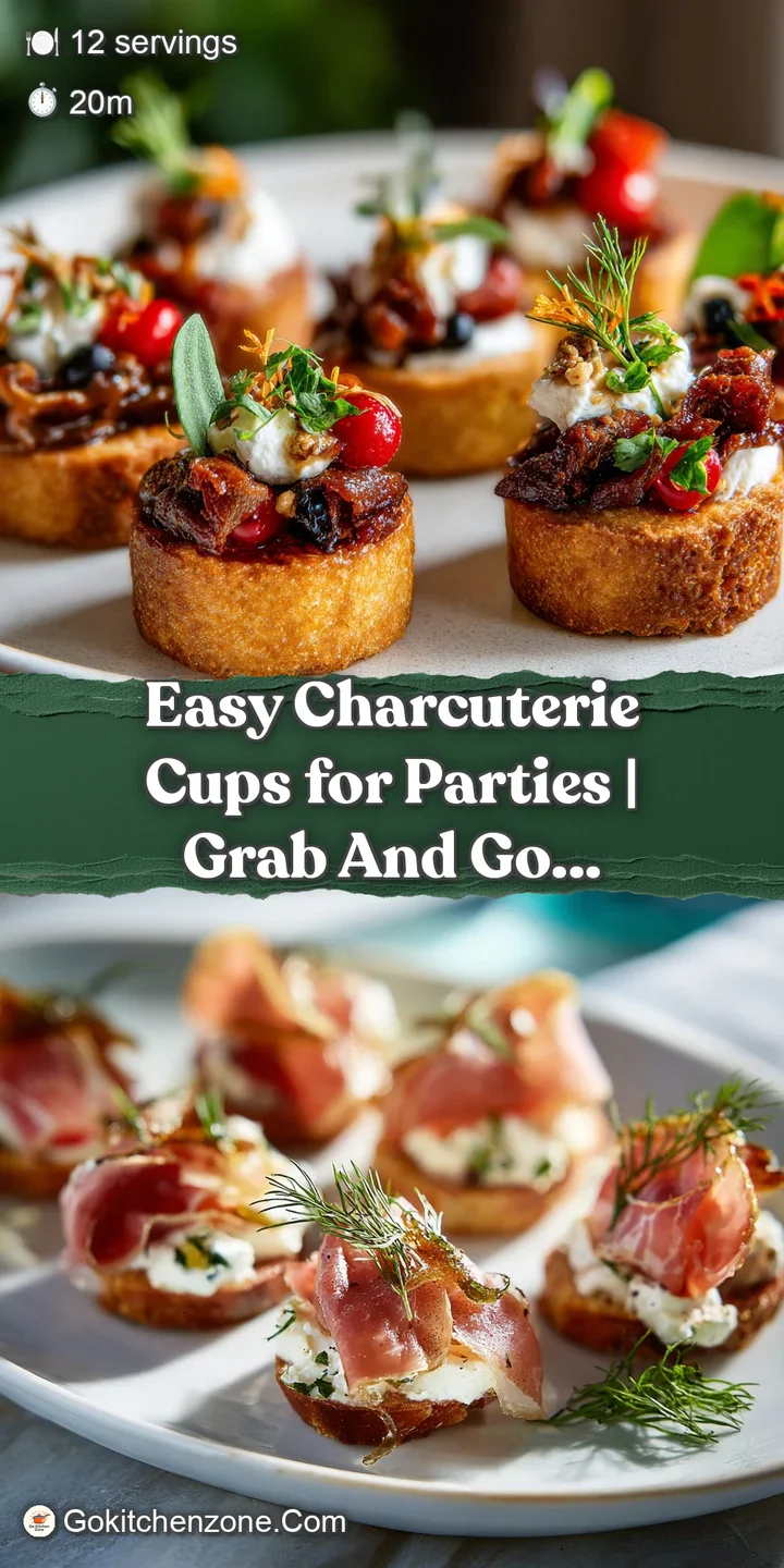 Close-up of a charcuterie cup's rim, showcasing the salty sheen on salami, the marbling of cheese, and the vibrant green o...