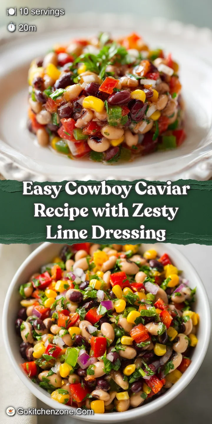 Close-up of Cowboy Caviar reveals juicy tomatoes, plump corn kernels & tender beans, glistening with a light dressing. Irr...