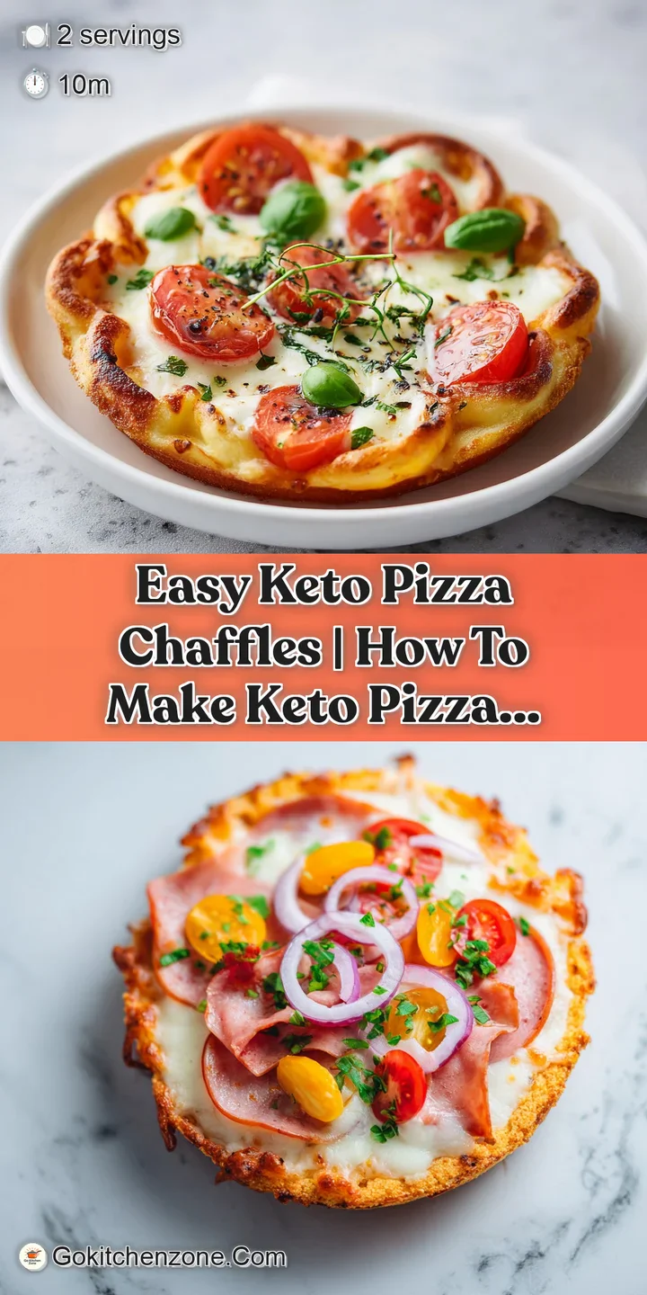 Close-up of a perfectly crisp chaffle crust with bubbling cheese, pepperoni, and a hint of red sauce.