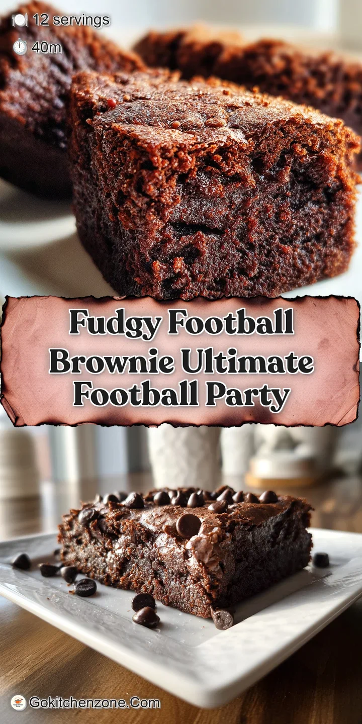 Ultra close-up showcasing the intense, dark chocolate, crackled top & fudgy texture of a football shaped brownie with icing.