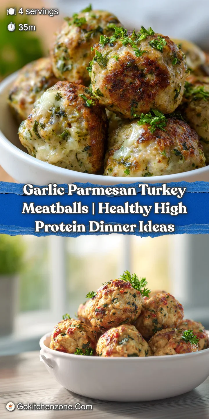 Close-up of a fork piercing a tender, golden-brown turkey meatball, revealing its juicy interior with melted cheese.