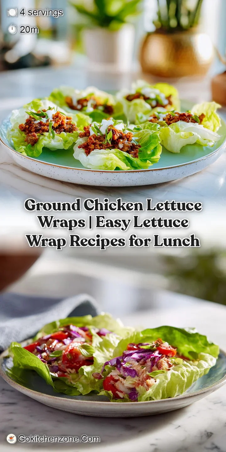 Juicy, seasoned ground chicken filling peeking from a crisp, emerald green lettuce leaf with a slight sheen.