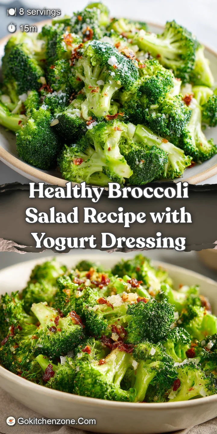 Close-up: broccoli salad's creamy dressing coats the crisp florets. Bacon bits, red onion, a delicious, inviting texture a...