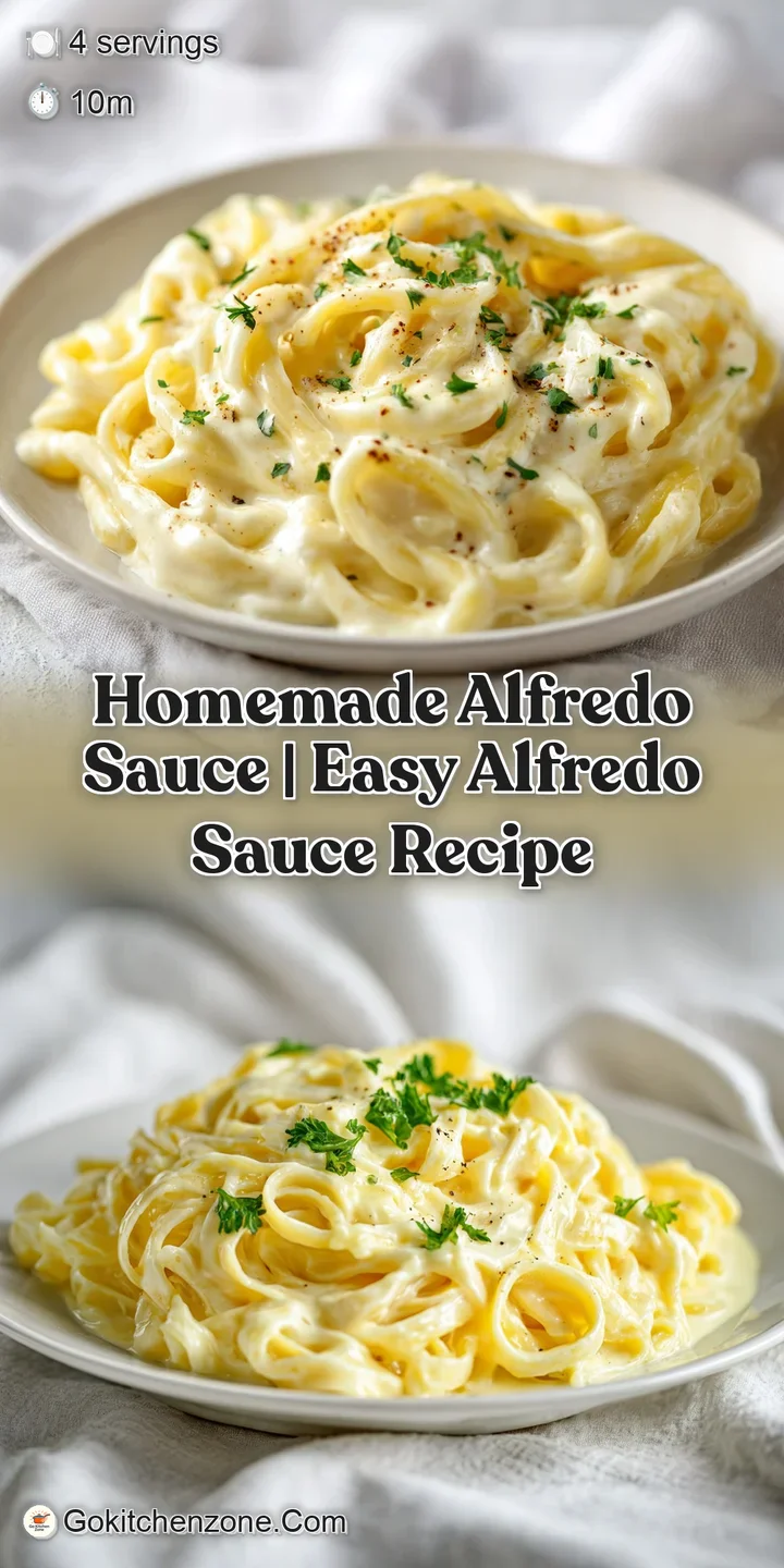 Close-up of thick, luscious Alfredo sauce clinging to strands of pasta, with a hint of steam rising.