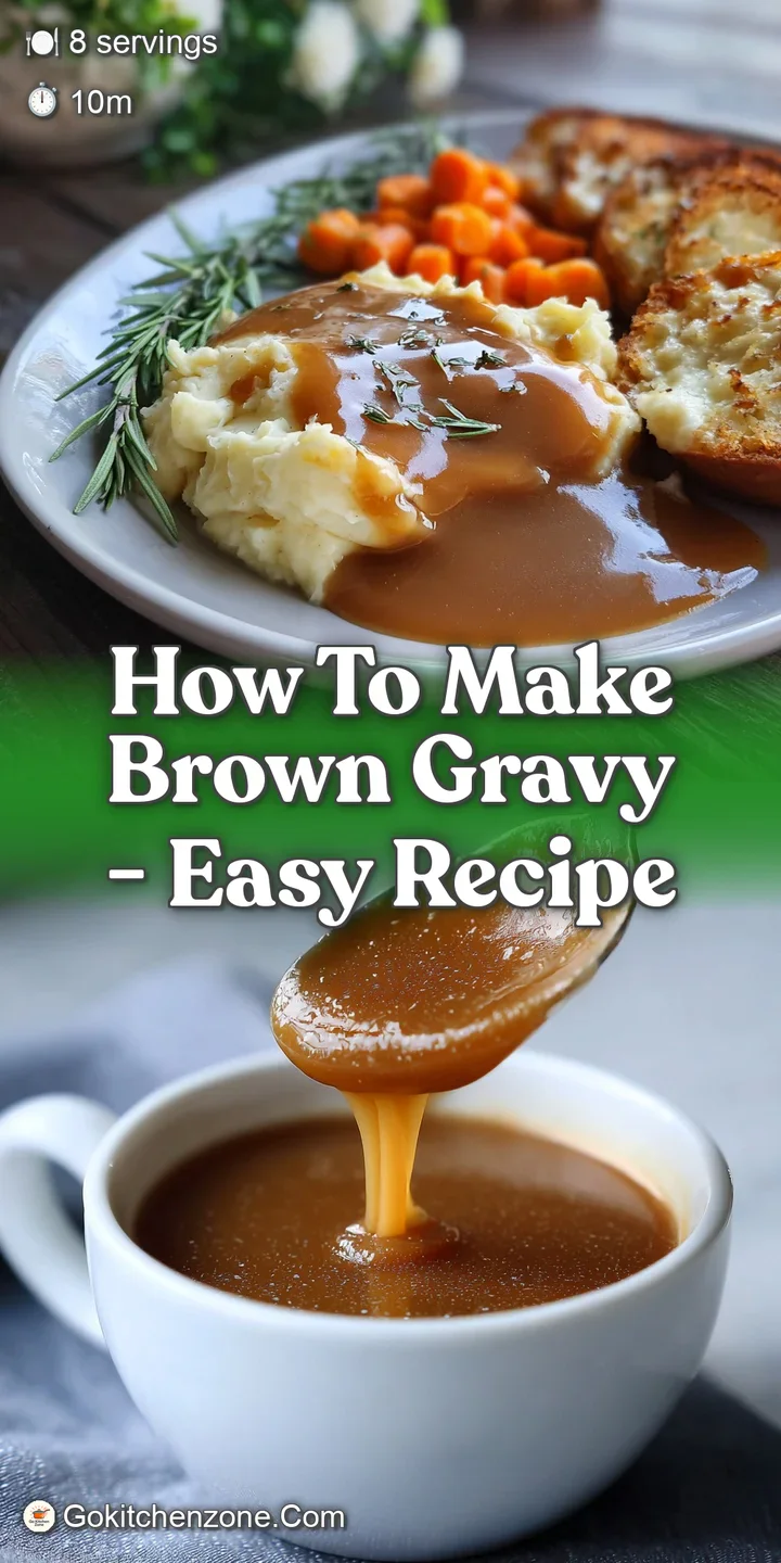 Close-up of shimmering, mahogany-colored gravy. Tiny bubbles break the surface. Aromatic and savory, ready to be spooned.