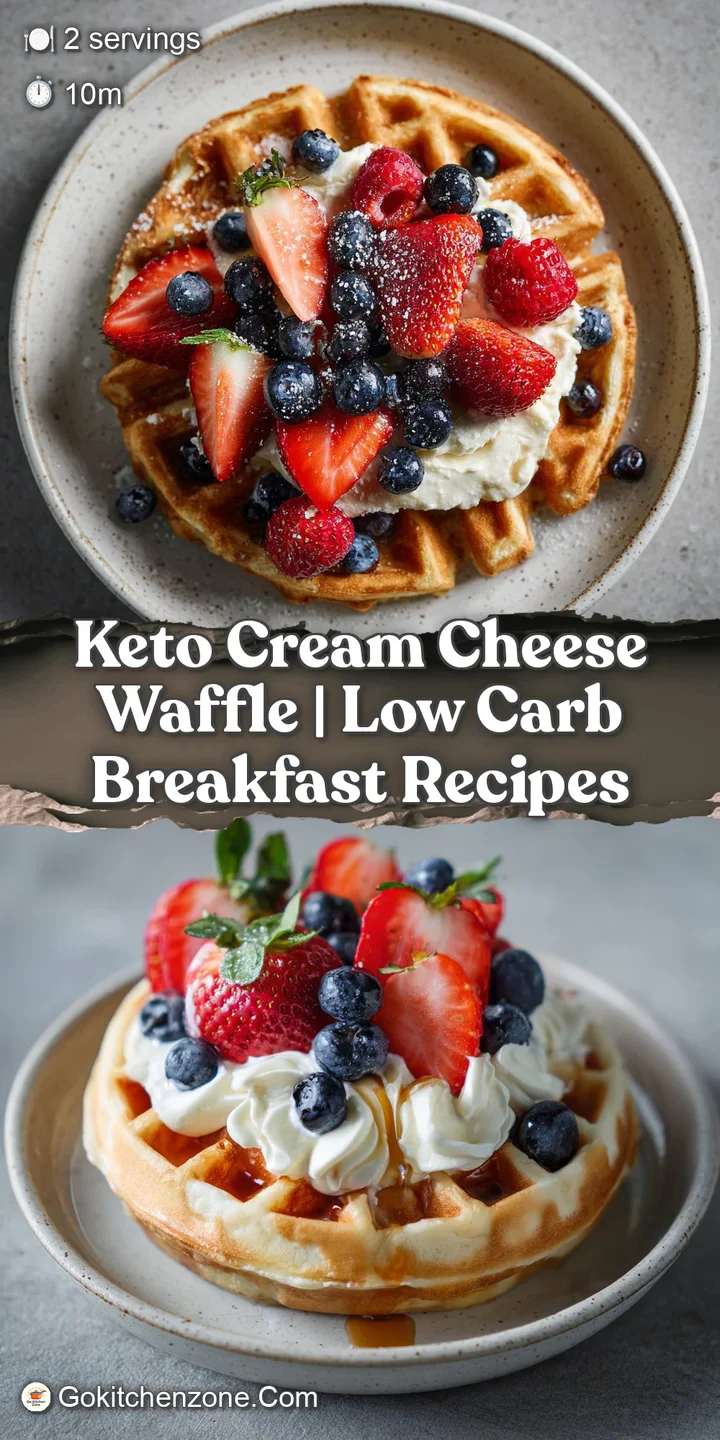 Close-up of a steaming, golden-brown keto waffle with a textured surface and a drizzle of maple syrup.