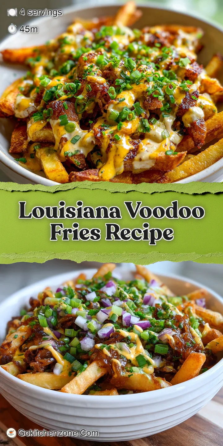 Close-up of steaming, gravy-soaked fries, showcasing the juicy crawfish and fresh herbs. A savory, tempting delight.