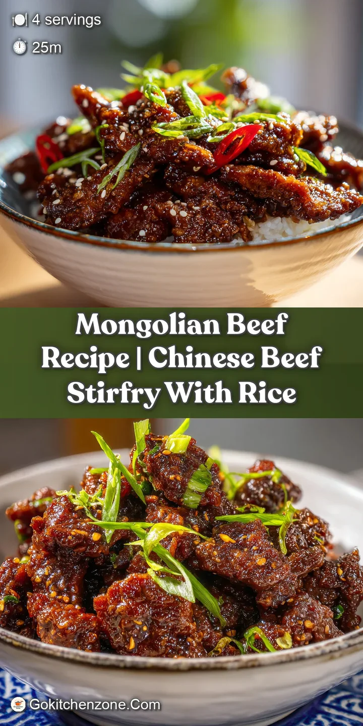 Close-up of succulent, dark brown beef strips coated in a glossy, savory sauce, nestled amongst bright green broccoli flor...