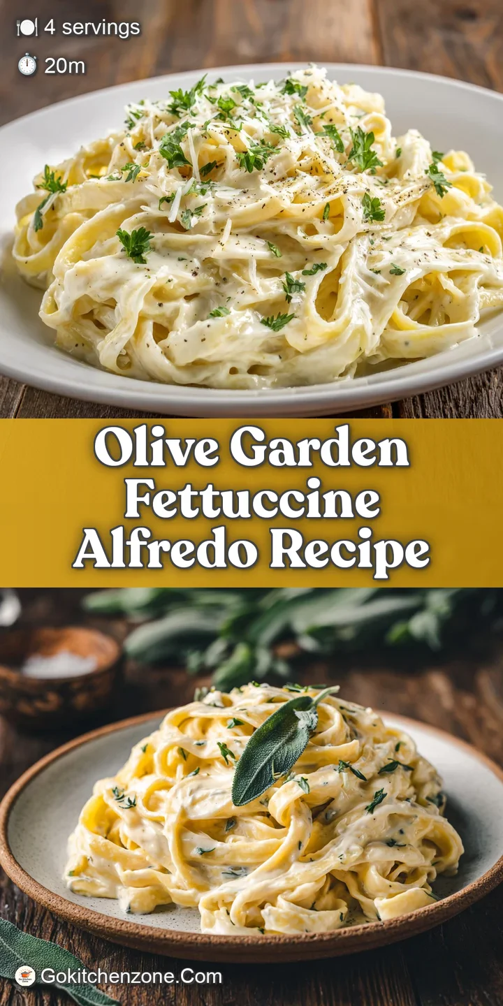 Close-up: Fettuccine alfredo's rich, glossy sauce clings to each noodle. Flecks of green herbs add freshness. A creamy, te...