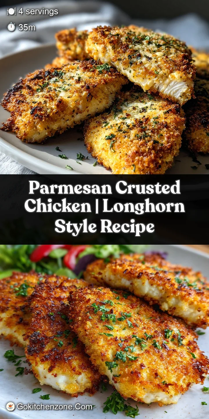 Close-up of parmesan-crusted chicken, highlighting the bubbly, melted cheese and golden-brown, crunchy texture of the crust.