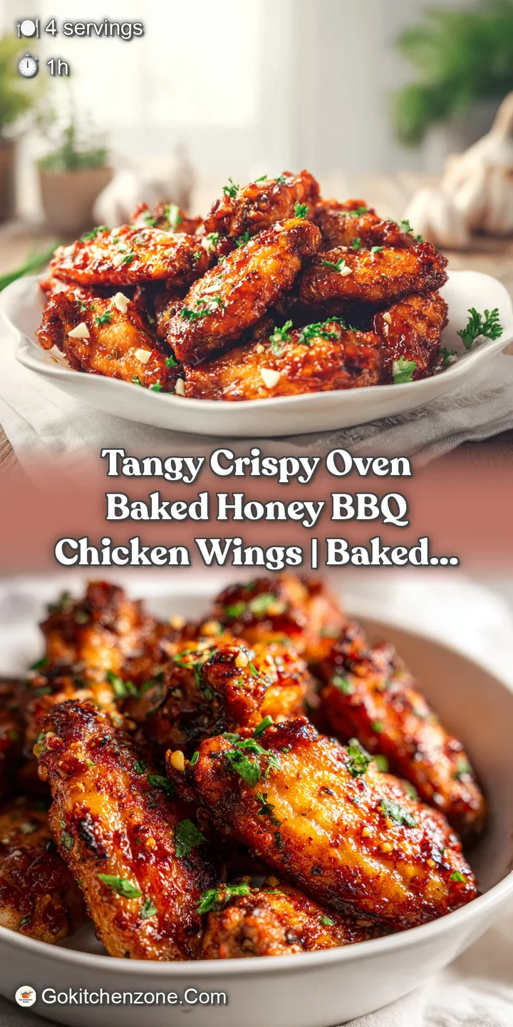 Glossy, caramelized honey BBQ chicken wings with crispy edges, glistening under warm light.