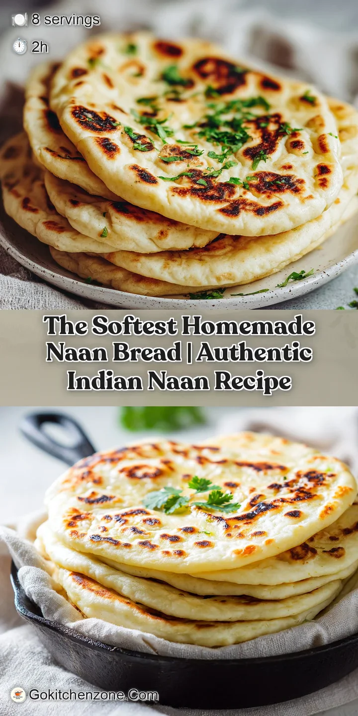 A close-up view of a fluffy, slightly charred naan bread with a soft, yielding texture, ready to be torn.