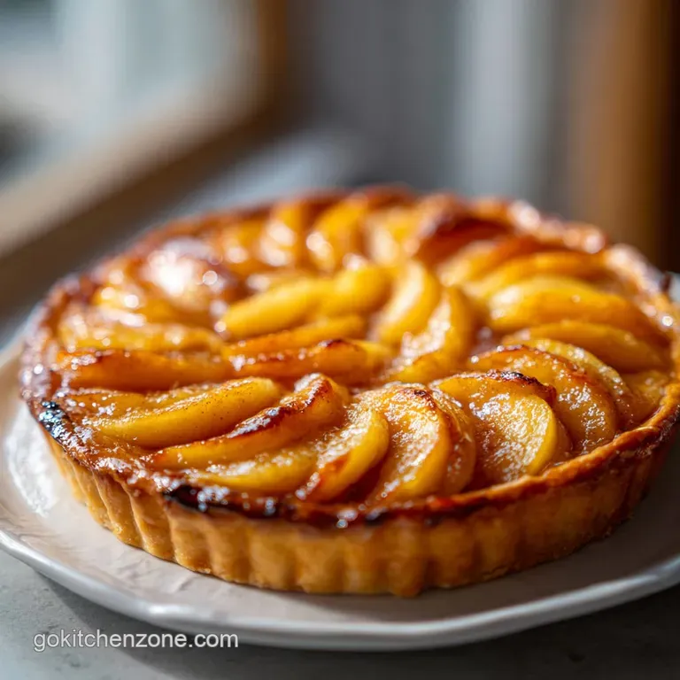 Individual ramekin of warm apple pie filling; steam rising, topped with a scoop of melting vanilla ice cream.