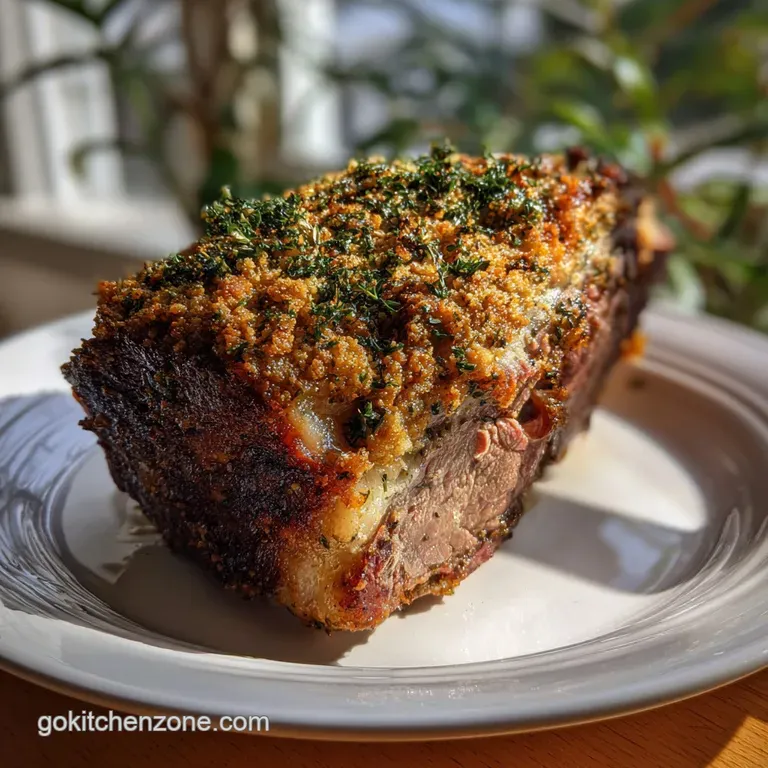 Herb Crusted Prime Rib Roast Recipe