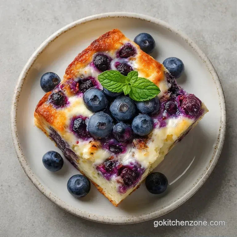 Four elegant white bowls filled with creamy white curd and deep blue berries on a light wooden table with linen.