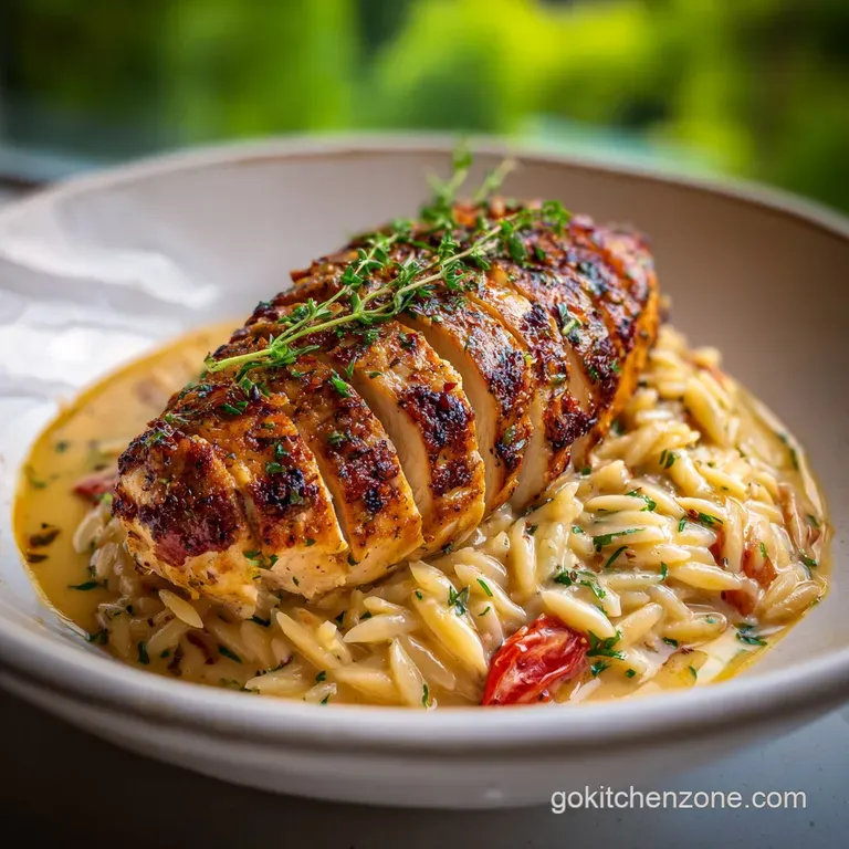 Boursin Orzo with Chicken