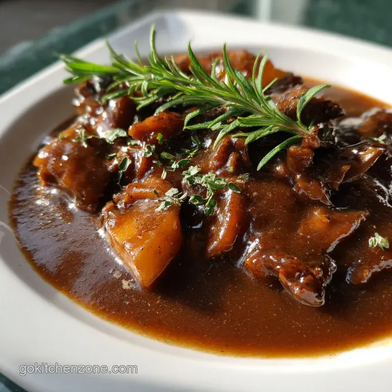 Creamy brown gravy cascading over golden mashed potatoes, a sprinkle of parsley adding fresh, vibrant green. Comfort food ...