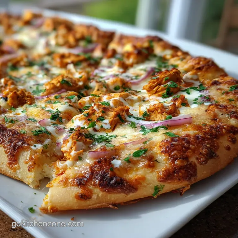 Buffalo Chicken Pizza with Rotisserie Chicken