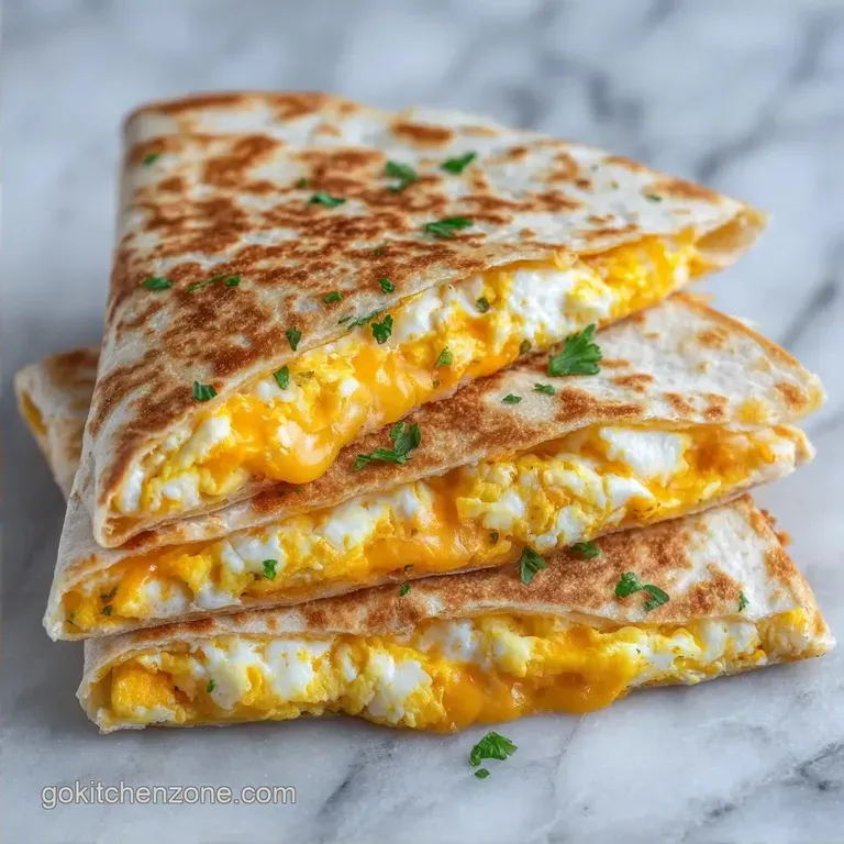 Cheddar Egg Breakfast Quesadillas: Crispy and Cheesy