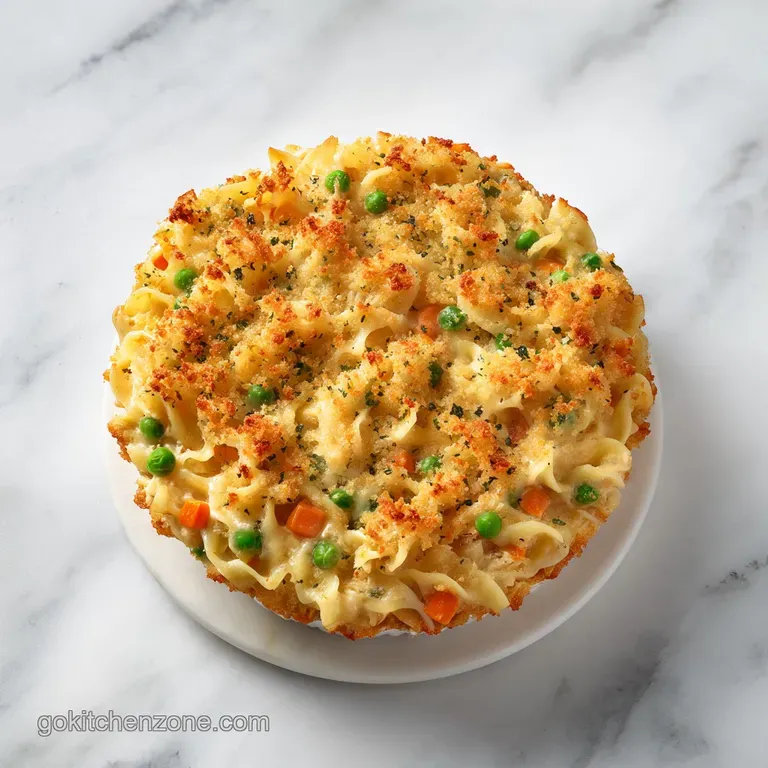 Cheesy Chicken Noodle Casserole: Creamy and Golden