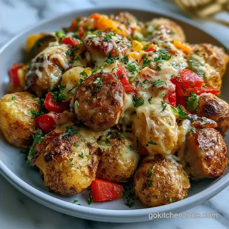 One-Pan Cheesy Summer Sausage Skillet