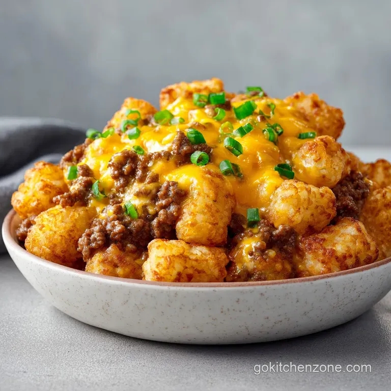 Cheesy Tater Tot Casserole with Ground Beef