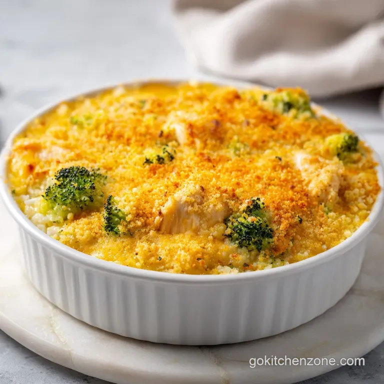 Chicken Broccoli Casserole: Golden and Cheesy