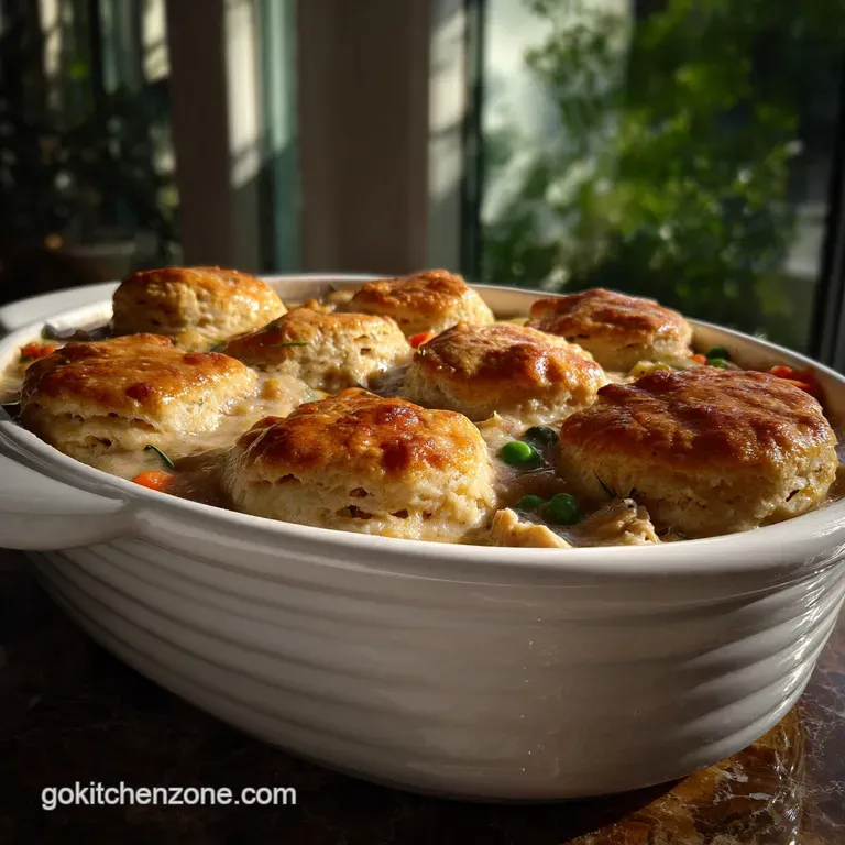 Chicken Pot Pie with Biscuits