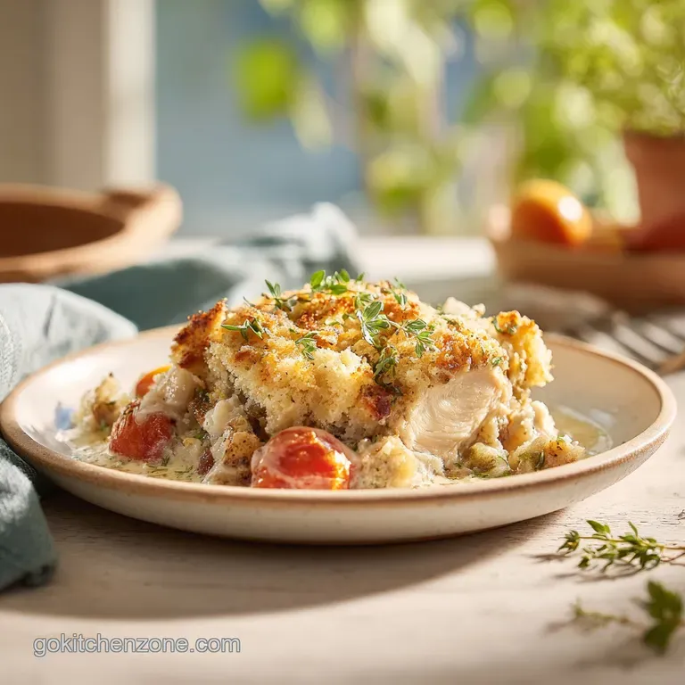 Chicken Stuffing Casserole: Creamy and Crisp